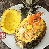 【曼步厨房】椰奶海鲜菠萝焗饭的做法图解13
