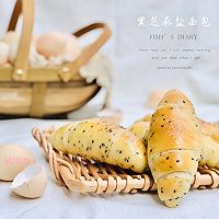 #2021亲子烘焙组——“焙”感幸福#黑芝麻盐面包的做法图解16