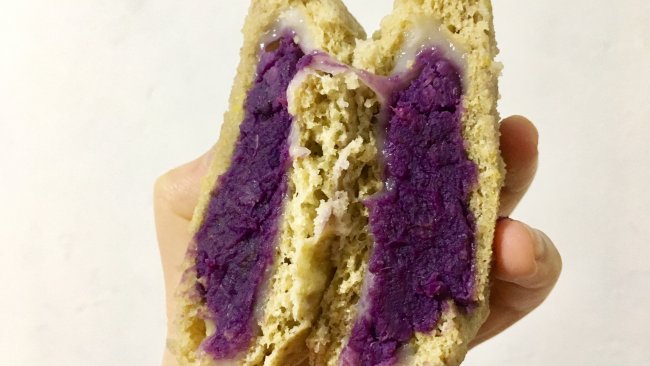 无油无糖 全麦麻薯紫薯包的做法