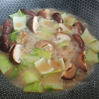 卤香豆腐油菜菇的做法图解4