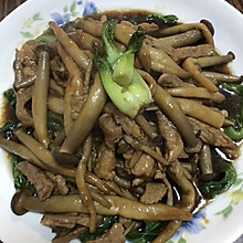 蘑菇炒油菜