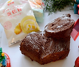 #金龙鱼精英100%烘焙大师赛-爱好组低筋#圣诞树桩蛋糕的做法