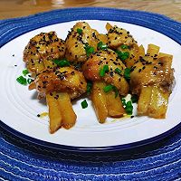 #春日时令，美味尝鲜#煎香鸡翅酿土豆的做法图解6