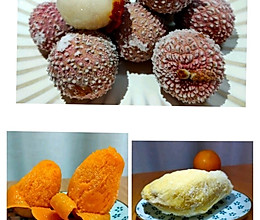 #夏日开胃餐#芒果、榴莲、荔枝冻水果冰淇淋的做法