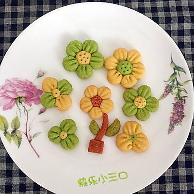 三色花小饼干