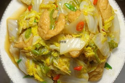 下饭神菜娃娃菜炒油豆泡