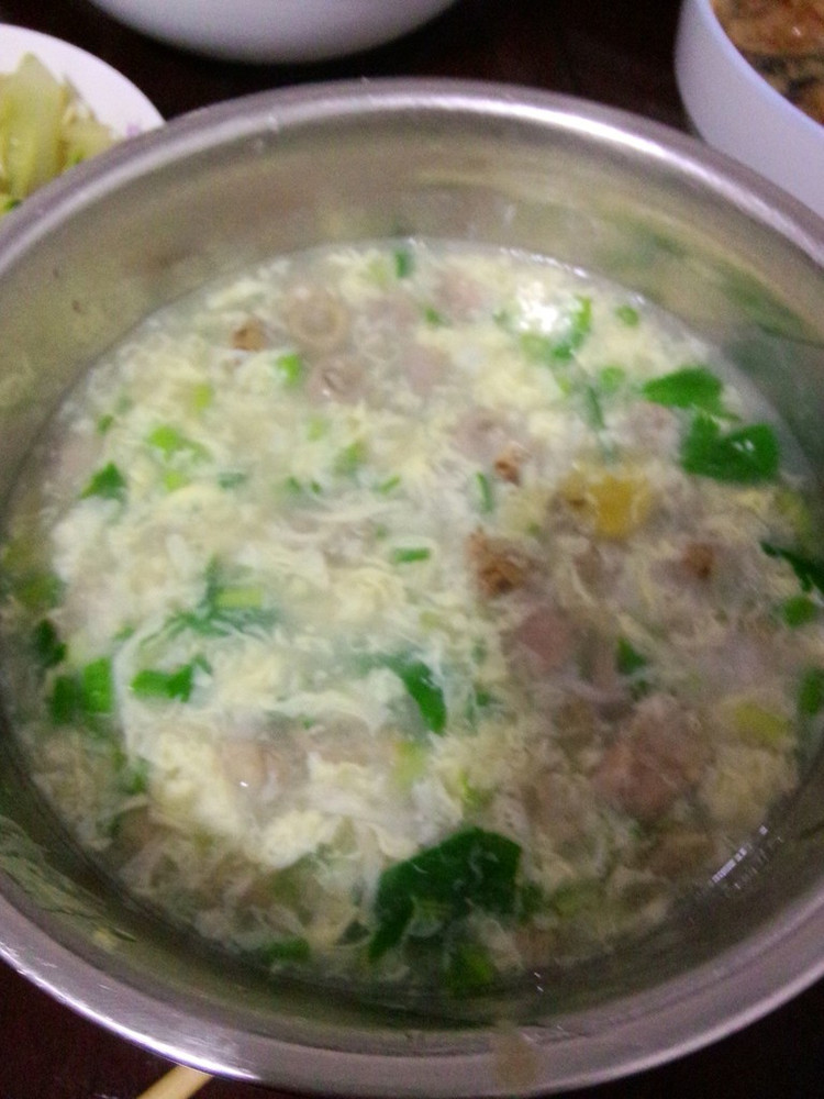 小肠米汤的做法