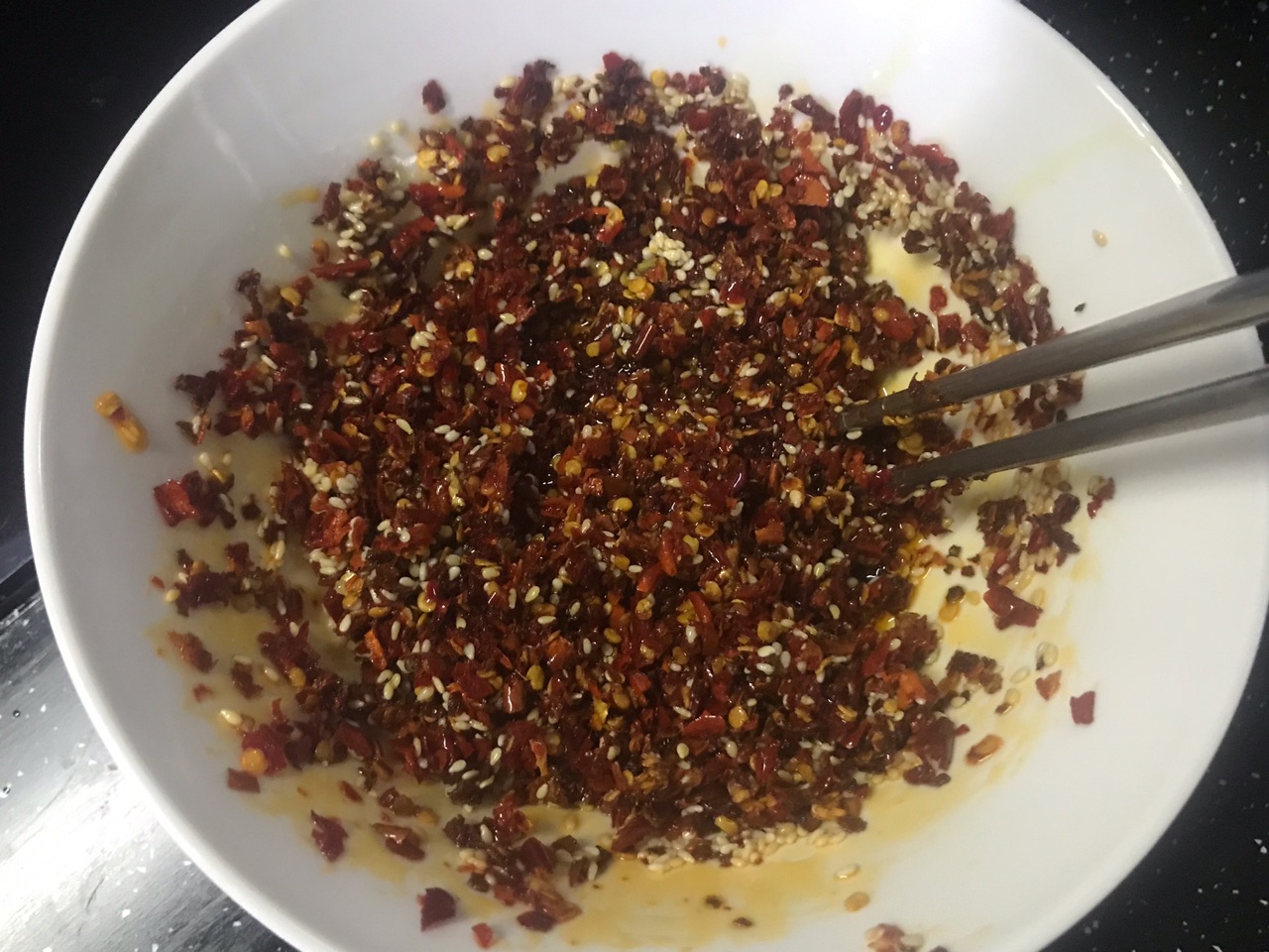 四川料理のハイライト「辛辣油」レシピイラスト7