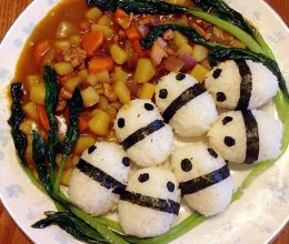 熊猫饭团#咖喱萌太奇#的做法