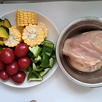 蒸烤箱做个时蔬烤鸡胸肉吧，低脂美味‼️（20）的做法图解1