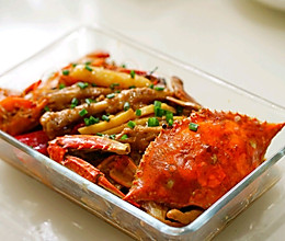 肉蟹煲（螃蟹炖鸡爪）的做法