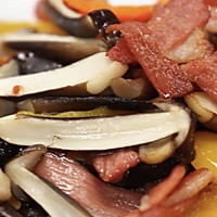 火腿炒鸡纵菌的做法图解4