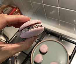 生手如何做马卡龙（粉紫色冰淇淋版）的做法