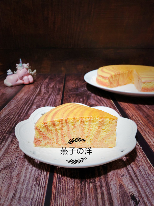 粉色斑马纹酸奶蛋糕（无油版）