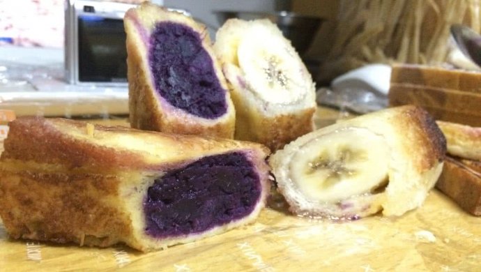 紫薯香蕉吐司卷