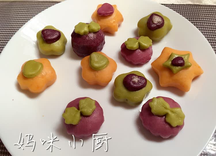 多彩果蔬卡通馒头的做法图解5