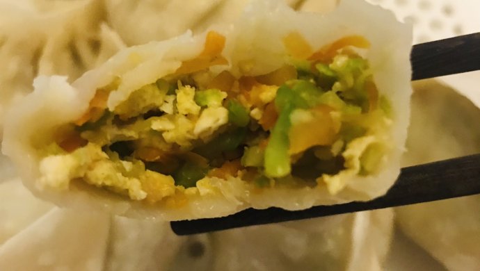 三色蒸饺
