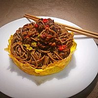 蛋托干拌牛肉荞麦面的做法图解9
