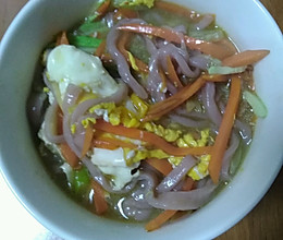 紫薯面汤的做法