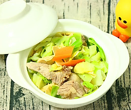 圆白菜干豆腐蒸排骨  宝宝餐单的做法