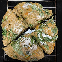 烘培小白也能做的营养减脂早餐-菠菜南瓜丹波面包