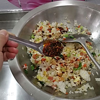 老干妈小油菜炒饭的做法图解5