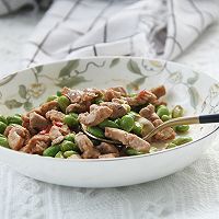 #中秋宴，名厨味# 毛豆炒里脊肉丁的做法图解9