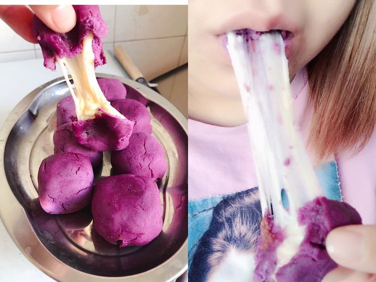 拉丝紫薯小方的做法
