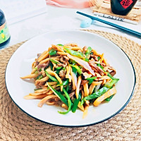 #让宝贝爱上每一顿饭#杏鲍菇炒肉丝的做法图解1