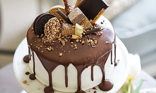 巧克力淋面蛋糕-祝自己生日快乐的做法