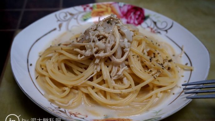 鸡丝奶油意面