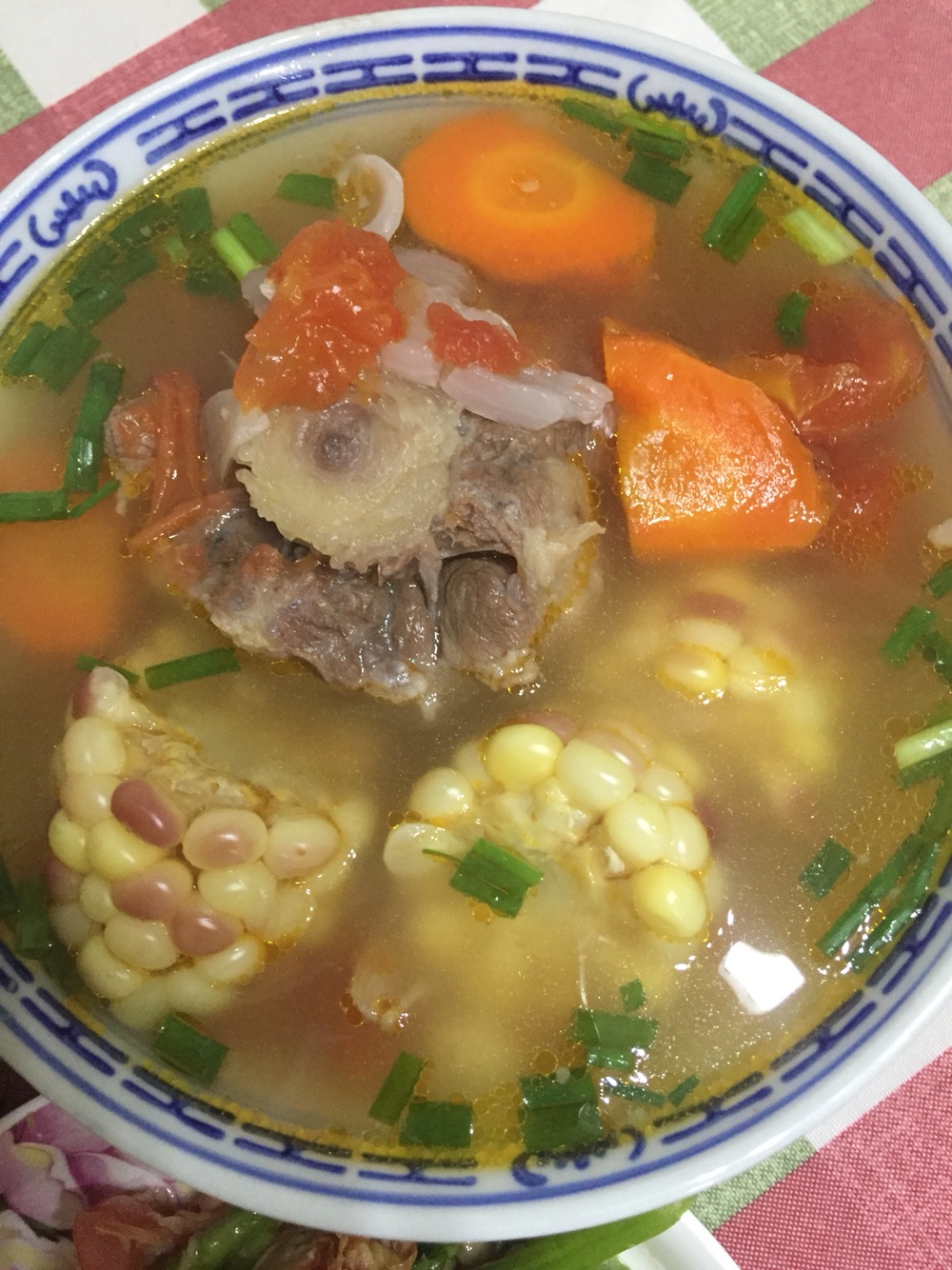 Tomato and oxtail soup