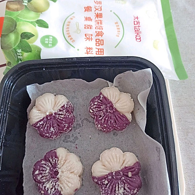 山药紫薯糕