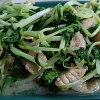 小白菜炒肉的做法图解3