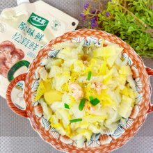 低脂鲜甜！虾干炒白菜