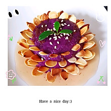 独家私房#紫薯松塔糕