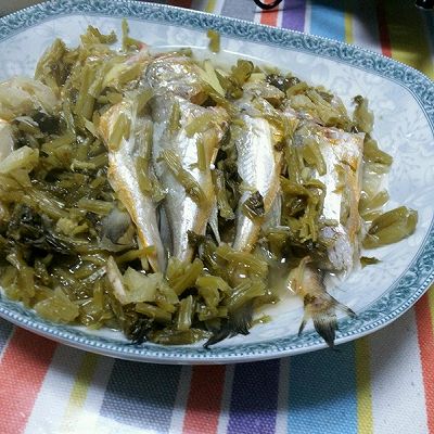 来一道宁波的家常菜，雪菜梅子鱼