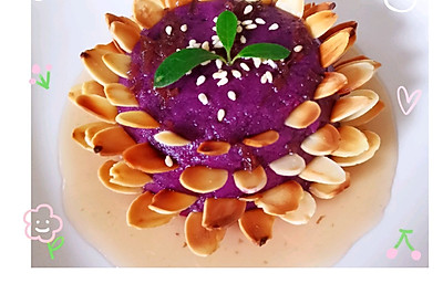 独家私房#紫薯松塔糕