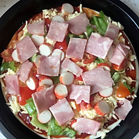 奶油培根芝士披萨的做法图解5