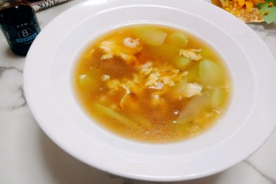 菜杆虾仁鸡蛋汤