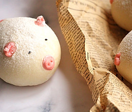 整条Gai最萌的猪崽冰心面包的做法