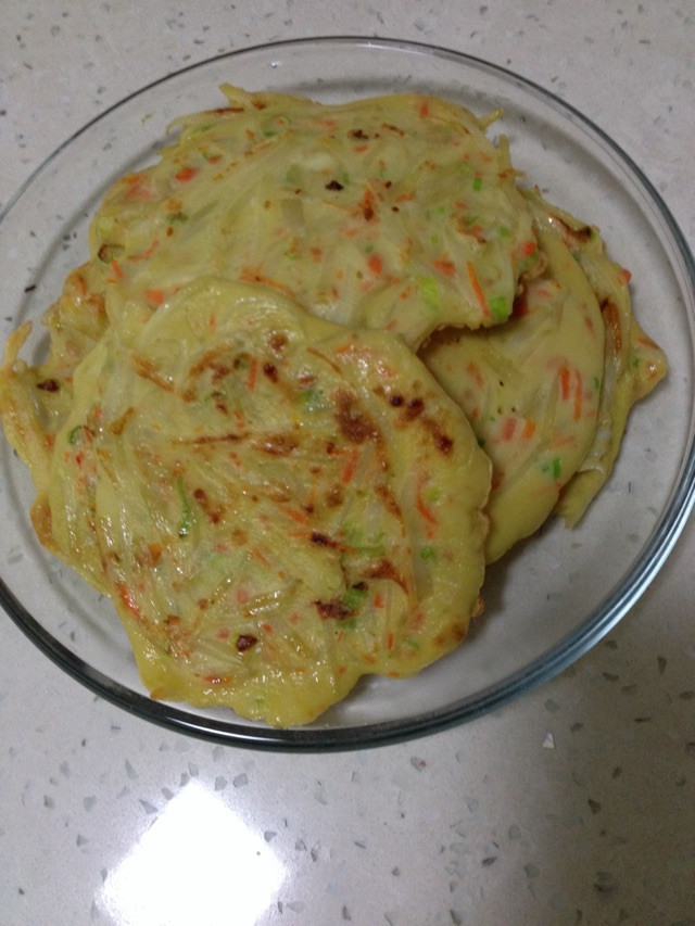 土豆丝鸡蛋饼的做法