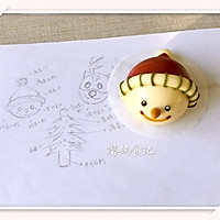 圣诞节⛄️雪人儿小馒头的做法图解7
