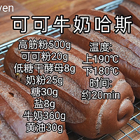 无蛋低油低糖：可可牛奶哈斯新鲜出炉的做法图解1