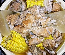 玉米排骨萝卜汤的做法