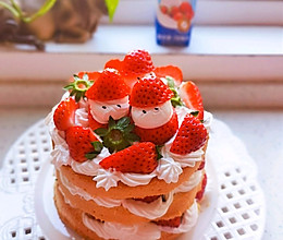 #原制原味，聚会菜谱#新年草莓裸蛋糕的做法