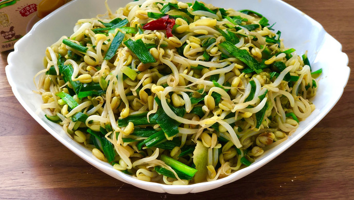 韭菜炒豆芽