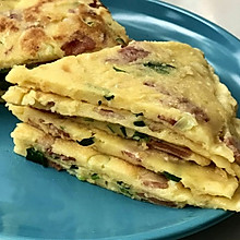 培根葱香玉米面饼