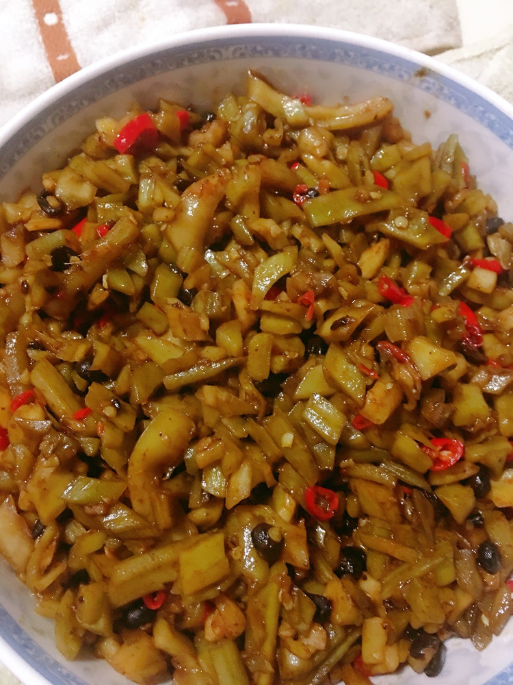 豆豉贡菜的做法