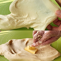 手揉面包（二）奶香提子软面包的做法图解3